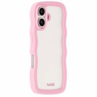 Holdit Coque Wavy iPhone 16 - Pink / Transparent