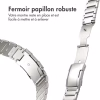 Accezz Bracelet en acier Titane mat Samsung Galaxy Watch Ultra (2024/2025) - Argent