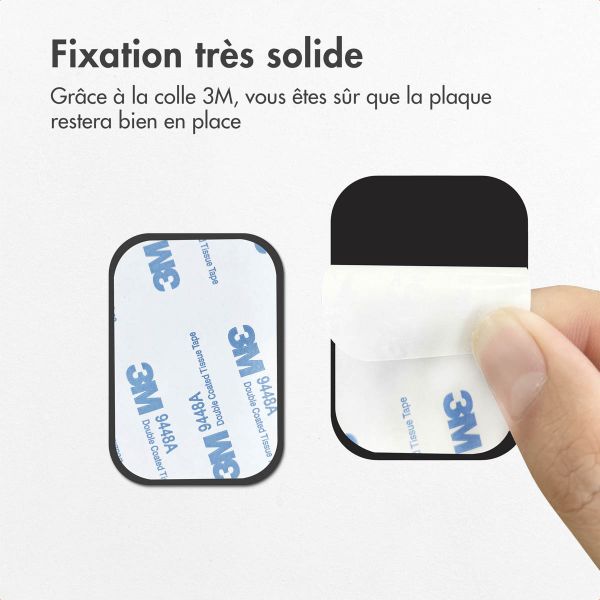 imoshion Lot de 2 plaques métalliques pour support magnétique - Noir