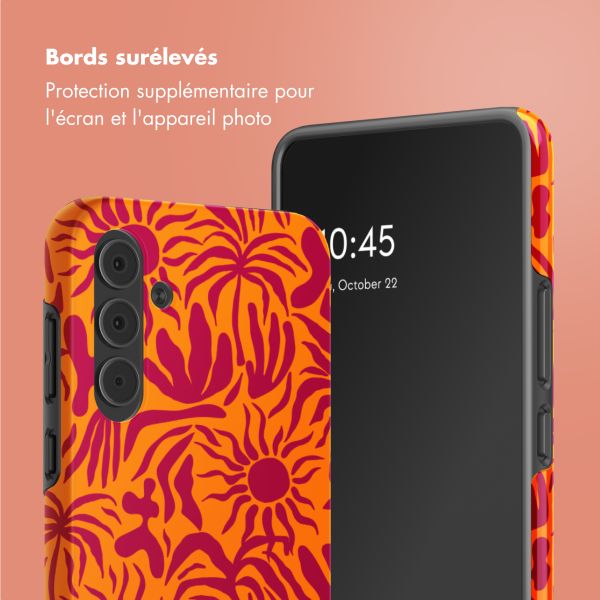 Selencia Coque arrière Vivid Samsung Galaxy A55 - Tropical Vibes Apricot