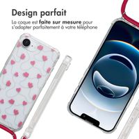 imoshion Coque Design avec cordon Apple iPhone 16e - Dusty Rose Connected Hearts