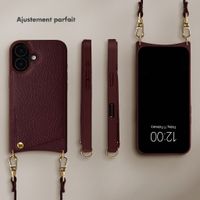 Selencia Coque de télephone Nova avec cordon et porte-cartes Apple iPhone 17 - Bold Burgundy