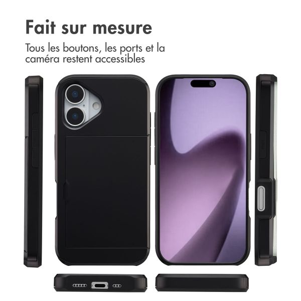 imoshion Coque arrière avec porte-cartes Apple iPhone 17 - Noir