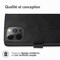 imoshion Étui de téléphone portefeuille Luxe Apple iPhone 13 Pro Max - Noir