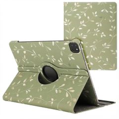 imoshion Coque tablette Design rotatif à 360° Apple iPad Air 13 pouces (2025) M3 / (2024) M2 - Green Flowers
