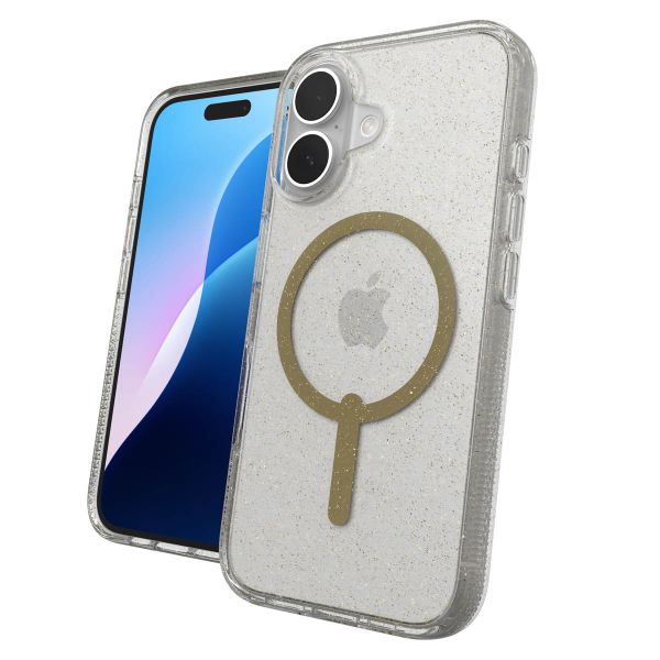 ZAGG Coque Milan Snap avec MagSafe Apple iPhone 16 - Gold Glitter