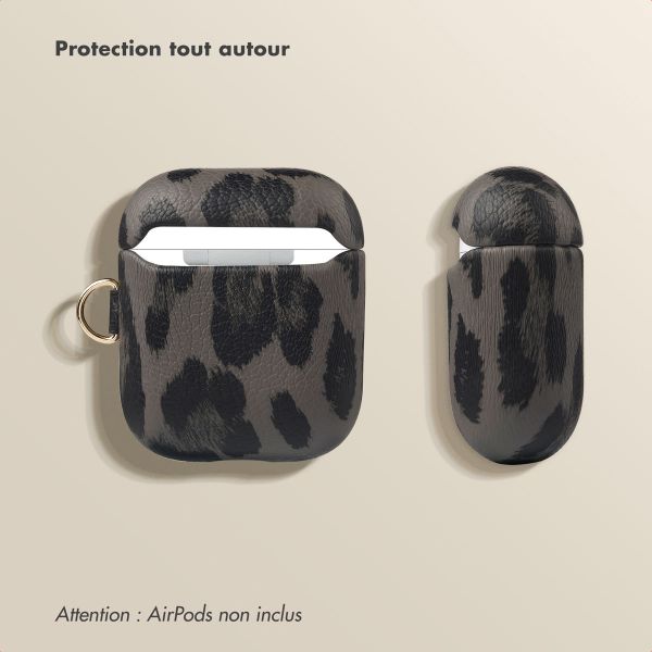 Selencia Coque Sabi Apple AirPods 1 / 2 - imprimé léopard - Midnight Black