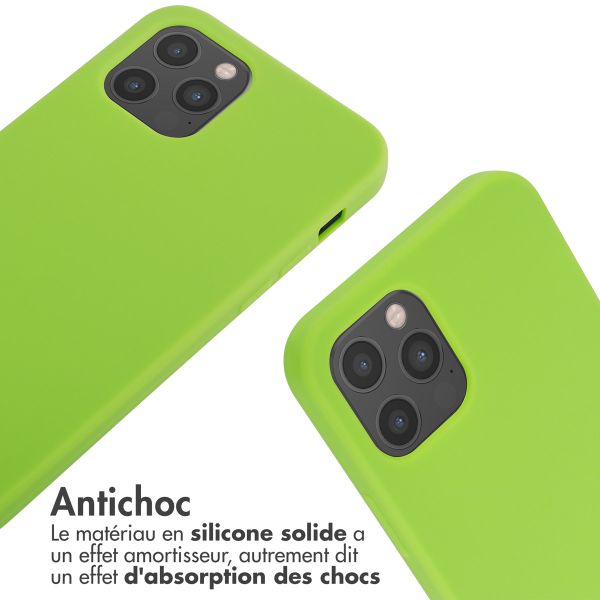 imoshion Coque en silicone avec cordon Apple iPhone 12 (Pro) - Fluor Groen