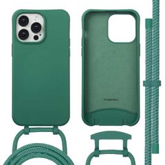 imoshion Coque arrière Color avec cordon amovible et MagSafe Apple iPhone 14 Pro Max - Vert foncé