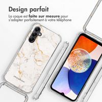 imoshion Coque Design avec cordon Samsung Galaxy A14 (5G/4G) - White Marble