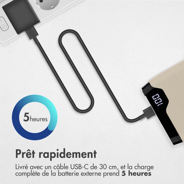 imoshion Batterie externe - 20.000 mAh - Quick Charge et Power Delivery - Sable