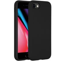 Accezz Coque Liquid Silicone iPhone SE (2022 / 2020) / 8 / 7 - Noir