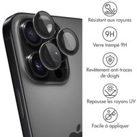 imoshion Lot de 2 protections d'objectif de caméra Apple iPhone 16 Pro / 16 Pro Max - Noir / Titanium