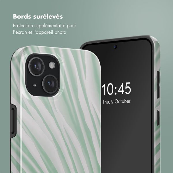 Selencia Coque arrière Vivid avec MagSafe Apple iPhone 15 - Nature Grayed Jade