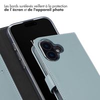 Selencia Étui portefeuille en cuir véritable Apple iPhone 16 - Air Blue
