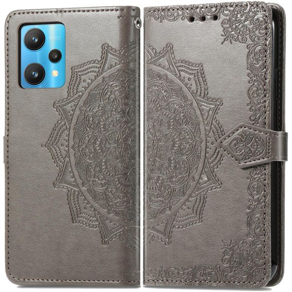 imoshion Etui de téléphone portefeuille Mandala Realme 9 Pro - Gris