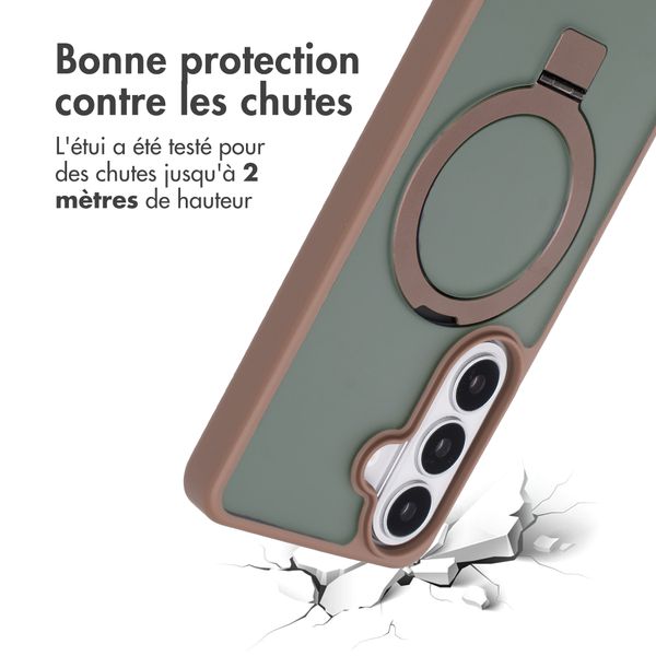 Accezz Coque Ring Stand avec MagSafe Samsung Galaxy S26 - Marron
