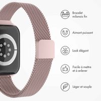 imoshion Bracelet milanais fin Apple Watch Series 1 à 9 / SE (38/40/41 mm) | Series 10 (42 mm) - Rose