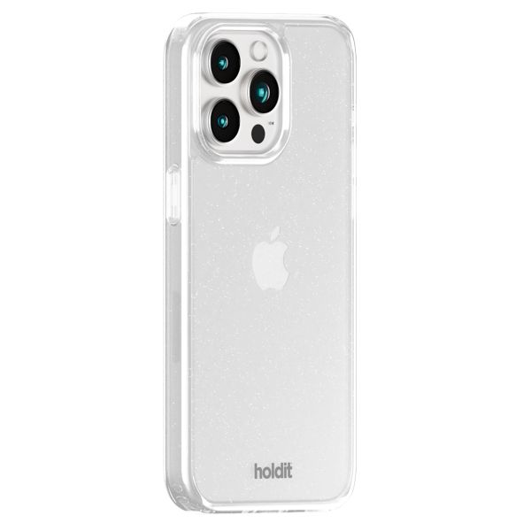 Holdit Coque Pailletée Apple iPhone 15 Pro - Blanc