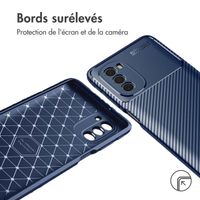 imoshion Coque silicone Carbon Motorola Moto G51 - Bleu