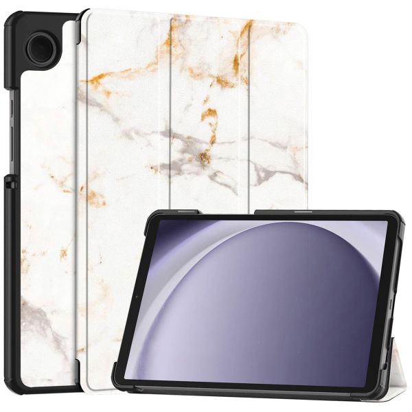 imoshion Coque tablette Design Trifold Samsung Galaxy Tab A11 / A9 8.7 pouces - White Marble