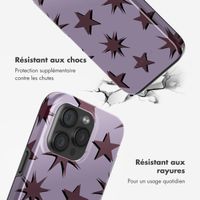 Selencia Coque arrière Vivid Tough avec MagSafe iPhone 15 Pro - Stars Plum Lilac