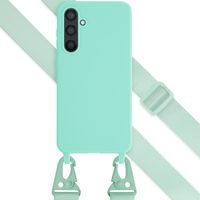 Selencia Coque silicone avec cordon amovible Samsung Galaxy S23 FE - Turquoise