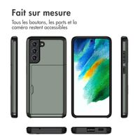 imoshion Coque arrière avec porte-cartes Samsung Galaxy S21 FE - Vert foncé