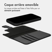 imoshion Étui portefeuille luxe 2-en-1 amovible Apple iPhone 12 (Pro) - Noir