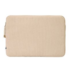 Selencia Pochette ordinateur Corduroy 13-14 pouces - Beige