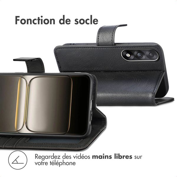 imoshion Étui de télephone portefeuille de luxe OnePlus Nord 5 - Noir