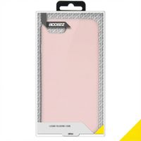 Accezz Coque Liquid Silicone Apple iPhone SE (2022 / 2020) / 8 / 7 - Rose