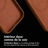 Accezz Coque MagSafe en cuir vintage Apple iPhone 13 - Tabacco Cognac
