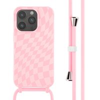 imoshion Coque design en silicone avec cordon Apple iPhone 14 Pro - Retro Pink