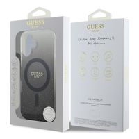 Guess Coque MagSafe IML Glitter Gradient Apple iPhone 16 - Noir