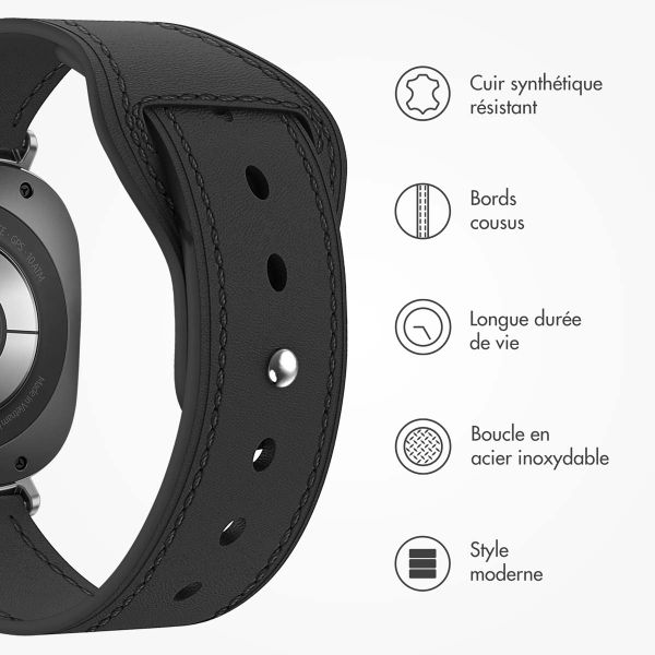 imoshion Bracelet en cuir Samsung Galaxy Watch Ultra (2024/2025) - Noir