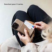 Selencia Coque de télephone Sera avec cordon et porte-cartes enveloppe Apple iPhone Air - Taupe