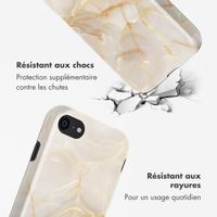 Selencia Coque arrière Vivid Tough iPhone SE (2022 / 2020) / 8 / 7 - Golden Beige Marble