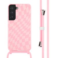 imoshion Coque design en silicone avec cordon Samsung Galaxy S22 - Retro Pink