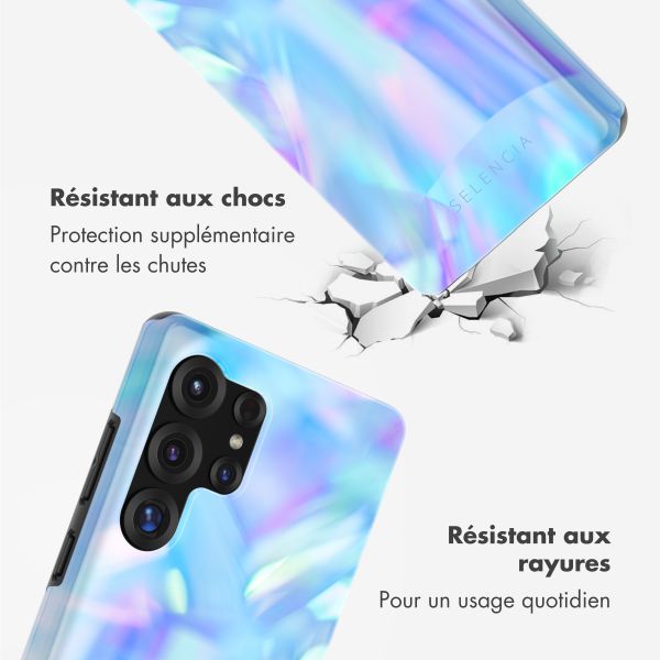 Selencia Coque arrière Vivid Samsung Galaxy S25 Ultra - Holographic Blue Dream