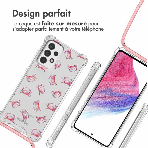 imoshion Coque Design avec cordon Samsung Galaxy A53 - Crab Watercolor