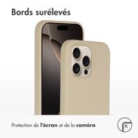 Accezz Coque Liquid Silicone avec MagSafe Apple iPhone 16 Pro Max - Stone