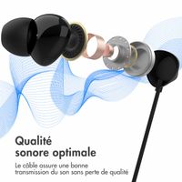 imoshion ﻿Ecouteurs Intra-auriculaires - Ecouteurs filaires - Avec connexion AUX / prise jack 3,5 mm - Noir