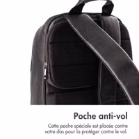 Accezz Leather Sac à dos ordinateur 16 pouces - Noir