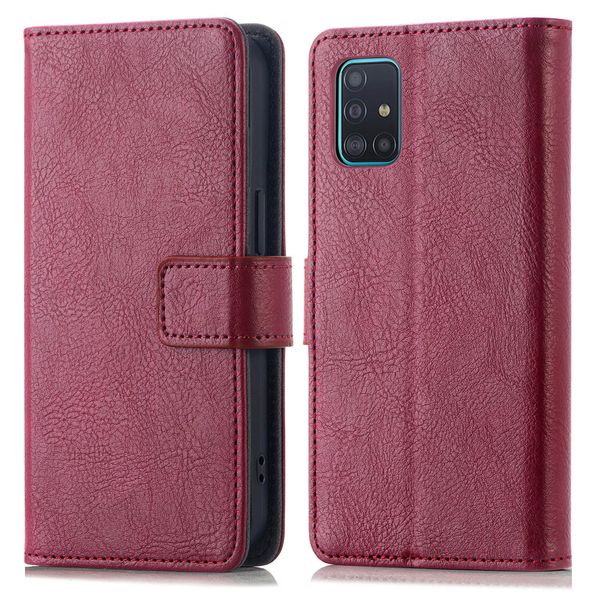 imoshion Étui de téléphone portefeuille Luxe Samsung Galaxy A51 - Bordeaux