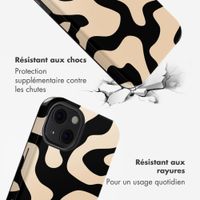 Selencia Coque arrière Vivid avec MagSafe Apple iPhone 13 - Art Wave Black