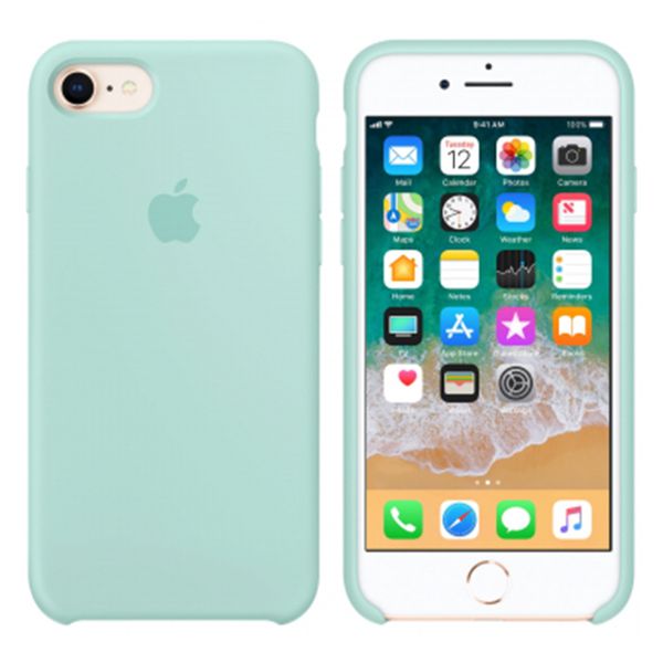 Apple Coque en silicone Apple iPhone SE (2022 / 2020) / 8 / 7 - Marine Green