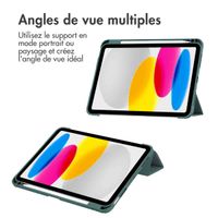 imoshion Coque tablette rigide Trifold Apple iPad 11 (2025) 11 pouces A16 / iPad 10 (2022) 10.9 pouces - Vert