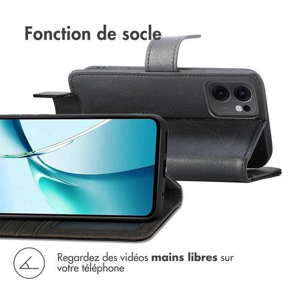 imoshion Étui de télephone portefeuille de luxe Oppo Reno 13 - Noir