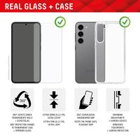Displex Protection d'écran en verre trempé Real Glass + Case Samsung Galaxy A55 - Transparent